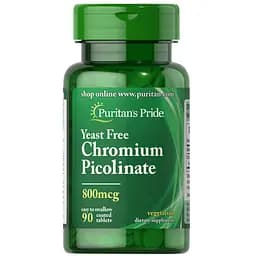 Хрому піколінат Puritans Pride Chromium Picolinate 800 mcg 90 пігулок