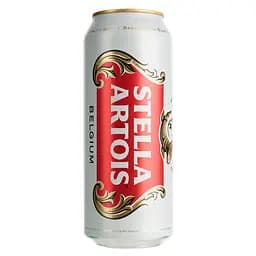 Пиво Stella Artois, світле, 5%, з/б, 0,5 л (64712)