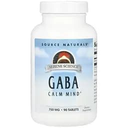 Гамма-аміномасляна кислота Source Naturals Serene Science® GABA 750 мг 90 таблеток