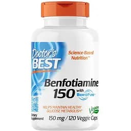 Витамины и минералы  Doctor's Best Benfotiamine 150 мг 120 вегакапсул