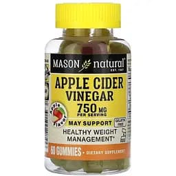 Яблучний оцет Mason Natural 250 мг 60 цукерок