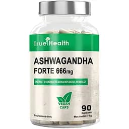 Экстракт корня ашваганды True Health Ashwagandha Forte 666 mg, 90 вегакапсул для борьбы со стрессом