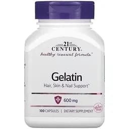 Препарат для суставов и связок 21st Century Gelatin 600 mg 100 капсул