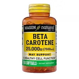 Бета-каротин 25000МЕ Mason Natural Beta Carotene 100 гелевих капсул
