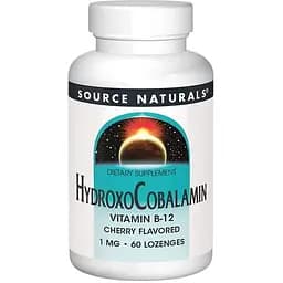 Витамины и минералы Source Naturals Hydroxocobalamin 60 таблеток