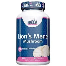 Їжовик гребінчастий Haya Labs Lion's Mane Mushroom Герицій, гриб Левова грива 500 мг 60 капсул (820261)
