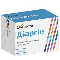 Диаргин капсулы OK Pharma для поддержания нормального уровня глюкозы №60