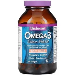Омега-3 Bluebonnet Nutrition натуральна з жиру лосося 180 капсул
