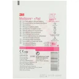 Адгезивна пов'язка 3M Mediporе+Pad 3562Е для закриття ран 5х7.2 см біла
