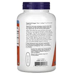 Жирні кислоти NOW DHA 500 mg, 180 капсул - мініатюра 3
