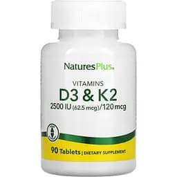 Вітаміни NaturesPlus Vit D3 K2 120 мкг 90 пігулок