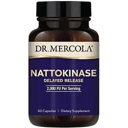Наттокіназа Dr. Mercola Nattokinase 2000 FU, 60 капсул для підтримки серцево-судинної системи