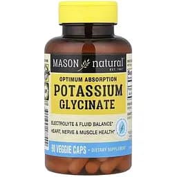 Калій гліцинат Mason Natural Optimum Absorption Potassium Glycinate 90 вегетаріанських капсул