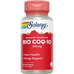 Коензим Q10 Solaray Bio CoQ10 100 мг 30 гелевих капсул (2023-10-3017)