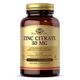 Вітаміни та мінерали Solgar Zinc Citrate 30 mg, 100 вегакапсул - мініатюра 1