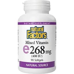 Вітаміни Natural Factors Mixed Vitamin E 268 мг 90 капсул