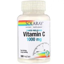 Витамин С Solaray двухфазного высвобождения Vitamin C 1000 мг 100 капсул