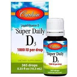 Рідкий вітамін Д3 Carlson Vitamin D3 1000 МО краплі 10.3 мл