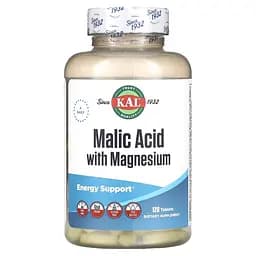 Яблучна кислота та магній KAL Malic Acid with Magnesium, 120 таблеток для підтримки м'язів і нервової системи - мініатюра 1