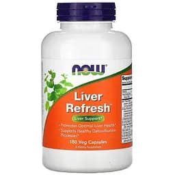 Вітаміни для оновлення печінки Now Foods Liver Refresh 180 вегетаріанських капсул