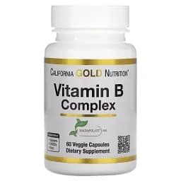 Комплекс вітамінів групи В California Gold Nutrition Vitamin B Complex 60 вегетаріанських капсул