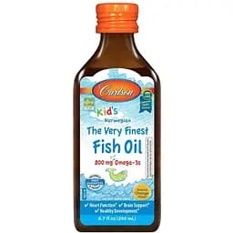 Жирні кислоти Carlson Labs Kid's The Very Finest Fish Oil 200 мл Апельсин