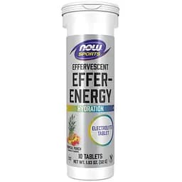 Шипучі таблетки Now Foods Effer-Energy Effervescent Tropical Punch 10 таблеток