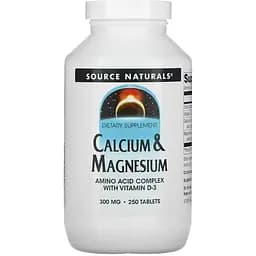 Витамины и минералы Source Naturals Calcium & Magnesium 300 мг 250 таблеток