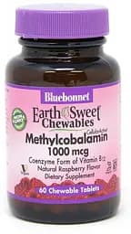 Вітаміни та мінерали Bluebonnet Nutrition Earth Sweet Chewables Methylcobalamin 1000 mcg, 60 жувальних таблеток