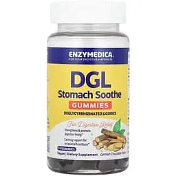 Натуральна добавка Enzymedica DGL Stomach Soothe Німецький шоколад 74 желейки
