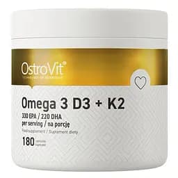 Жирні кислоти OstroVit Omega 3 D3+K2 180 капсул