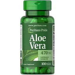 Натуральна добавка Puritan's Pride Aloe Vera 470 mg 100 капсул