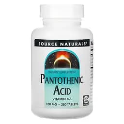 Вітаміни та мінерали Source Naturals Pantothenic Acid 100 mg 250 таблеток