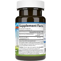 Вітамін D3+K2 Carlson Vitamin D3+K2 2000 МО 90 мкг 30 вегетаріанських капсул - мініатюра 2
