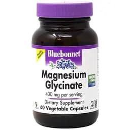 Гліцинат магнію Bluebonnet Nutrition Magnesium Glycinate 400 мг 60 вегетаріанських капсул