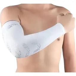 Компресійний рукав еластичний бандаж для волейболу, танців, гімнастики, йоги LVR 001 M 40x25x15 см White (16019)