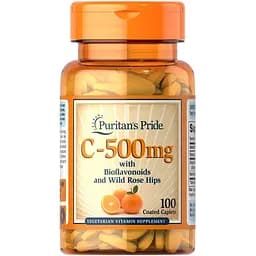 Витамины и минералы Puritan's Pride Vitamin C-500 мг with Bioflavonoids and Rose Hips 100 каплет
