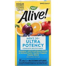 Мультивітаміни для чоловіків Nature's Way Alive! Once Daily Men's 50+ Multi-Vitamin 60 таблеток