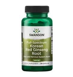 Корінь корейського червоного женьшеню Swanson Korean Red Ginseng Root 400 mg 90 caps (1086-100-64-6205989-20)