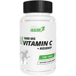 Витамины и минералы Healthy by MST Vitamin C + Rosehips 100 таблеток
