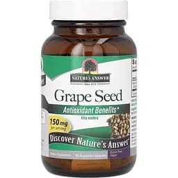 Виноградні кісточки Nature's Answer Grape Seed 150 мг 60 вегетаріанських капсул