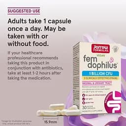 Пробіотики Jarrow Formulas Women's Fem Dophilus 1 млрд 60 капсул - мініатюра 9