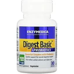 Ферменты с пробиотиками Enzymedica Digest Basic + Probiotics 30 капсул