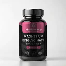 Бісгліцинат магнію VitalHarmony Magnesium Bisglycinate 90 капсул для підтримки загального стану організму