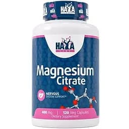 Цитрпат магния Haya Labs Magnesium Citrate 400 mg 120 вегакапсул