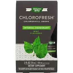 Хлорофиллин Nature's Way Chlorofresh Drops, 59 мл - Мята