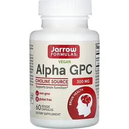 L-альфа гліцерилфосфорілхолін Jarrow Formulas Alpha GPC 300 мг 60 вегетаріанських капсул
