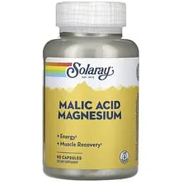 Яблочная кислота и магний Solaray Malic Acid Magnesium 90 капсул
