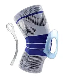 Бандаж (фиксатор) коленного сустава EasyFit с ребрами жесткости и силиконовой вставкой, размер XL (EF-0078-XL)