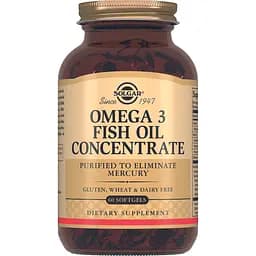 Концентрат рыбьего жира Solgar Омега-3 Fish Oil Concentrate 60 капсул